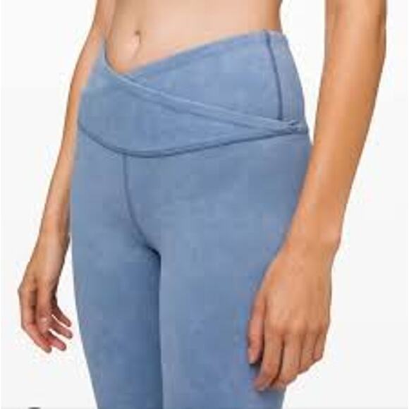 LULULEMON Always On High-Rise Legging 28" Sky Wash Print Tempest Blue Sz 6 Pant - Picture 1 of 5
